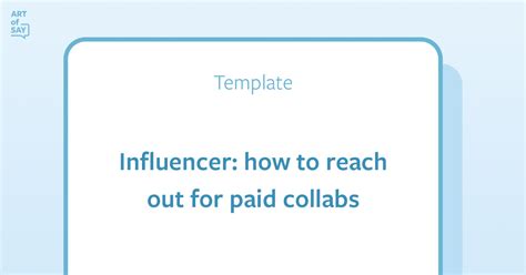 Influencers How To Reach Out For Paid Collabs Without Getting Ignored