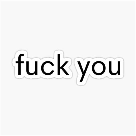 Minimalist Fuck You Sticker For Sale By Cscairo Redbubble