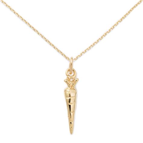 Carrot Pendant, 14K Yellow Gold - Delicacies