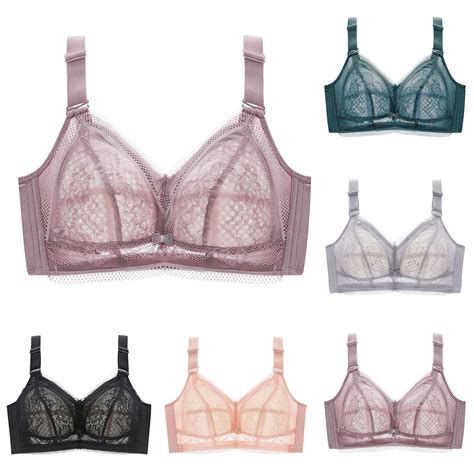 TOWED22 Plus Size Bras Women S Balconette Bra 1 2 Cup Lace Half Cup Bra