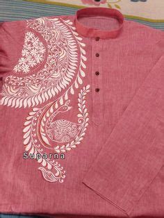 Hand Printed Punjabi In 2024 Fabric Paint Shirt Hand Painted