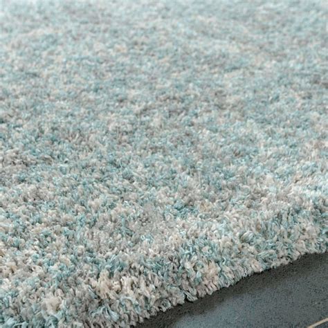 Soft Mottled Duck Egg Shaggy Area Rug Camberley Living Room Rugs Kukoon Rugs Online