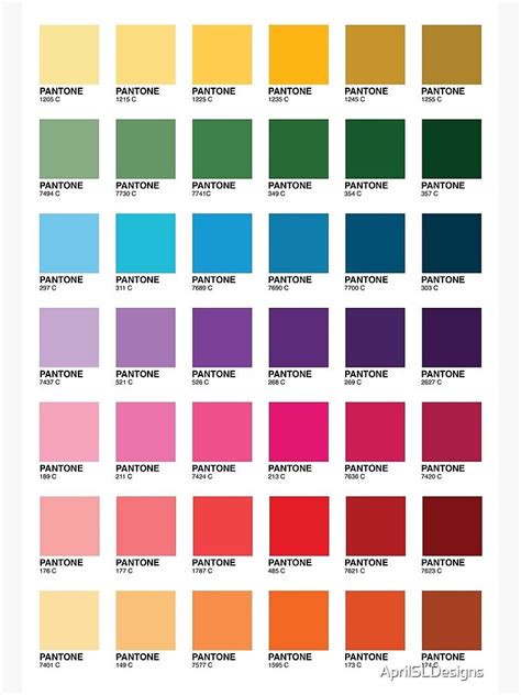 Shades Of Pantone Colors Art Print For Sale By Aprilsldesigns