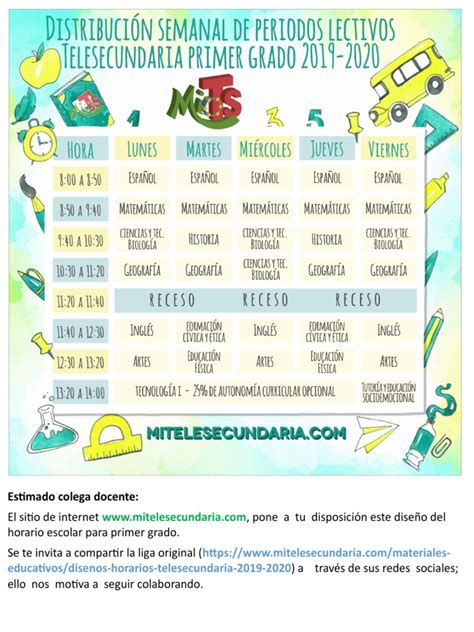 Diseño De Horarios Telesecundaria Pdf