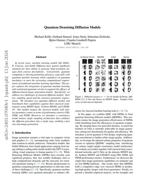 Quantum Denoising Diffusion Models