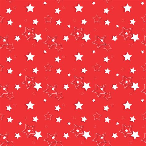 Red And White Stars Background