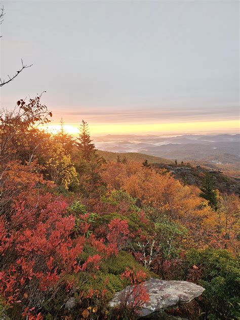 Incredible Sunrise At Rough Ridge Blue Ridge Parkway North Carolina