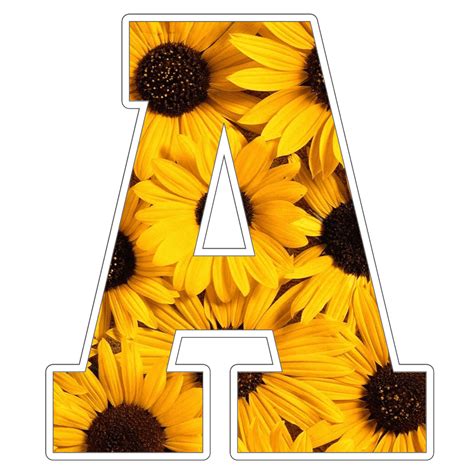 Sunflower Alphabet Letter Png MR ALPHABETS