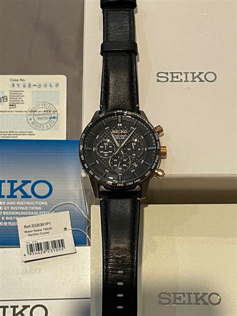 Seiko Leather Watch SSB361P1 Men S Fashion Watches Accessories