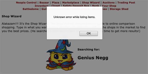 [QUESTION] Shop Wizard Userscript : neopets