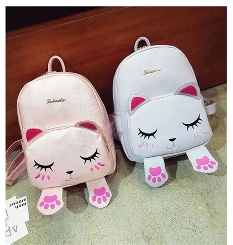 Mochilas Escolares De Dibujos Animados Para Mujer Morrales De Gato A