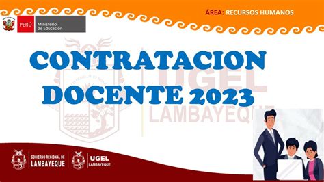 Contrataci N Docente Campa As Unidad De Gesti N Educativa