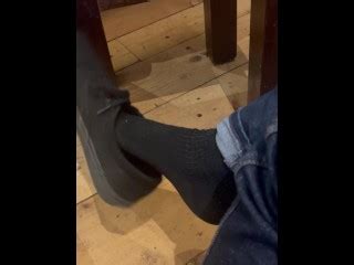 Shoeplay And Dangling In Vans And Black Socks In The Coffee Shop Pornhub Gay