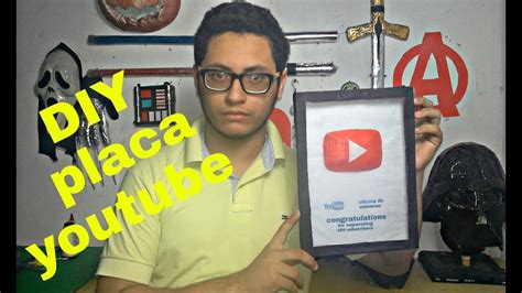 Diy Como Fazer Placa Do Youtube 100 Inscritos Play Button Oficina Do