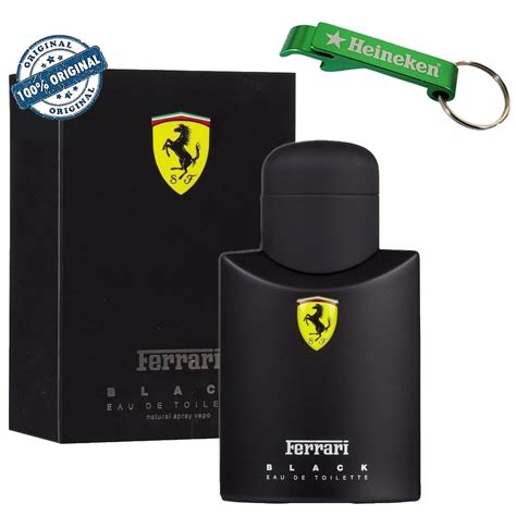 Perfume Ferrari Black Eau De Toilette 125ML Masculino Chaveiro