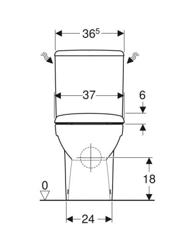 Pack Wc Au Sol Avec R Servoir Attenant Semi Car N Rimfree Renova Geberit