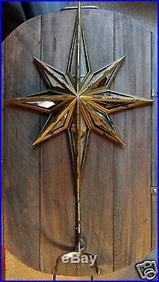 Pottery Barn Mirrored Star Tree Topper Rustic Gold NWOB North Star