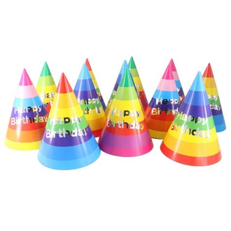 Birthday Party Hats for Kids, Birthday Party Supplies Rainbow Party Hats for Boys, Girls and ...