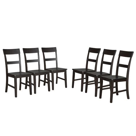 Industrial Style Wood Dining Chairs with Ergonomic Design - Modern ...