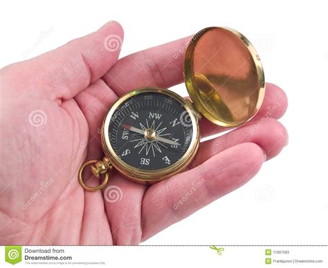 Hand Holding Compass Stock Image Image Of Guide Equipment 11807563