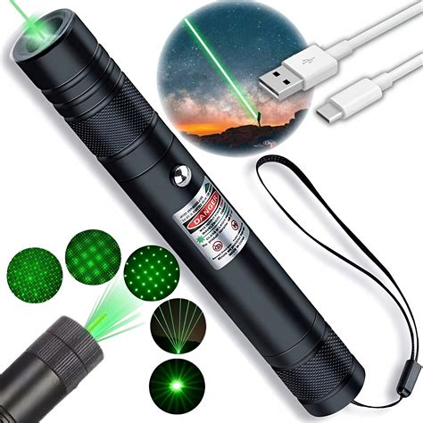 Wska Nik Laserowy Pointer Laser Zielony Usb Mocny Mw Du Y Zasi G