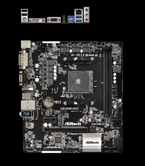 Buy Asrock Ab350m Hdv Motherboard Ab350m Hdv Pc Case Gear Australia