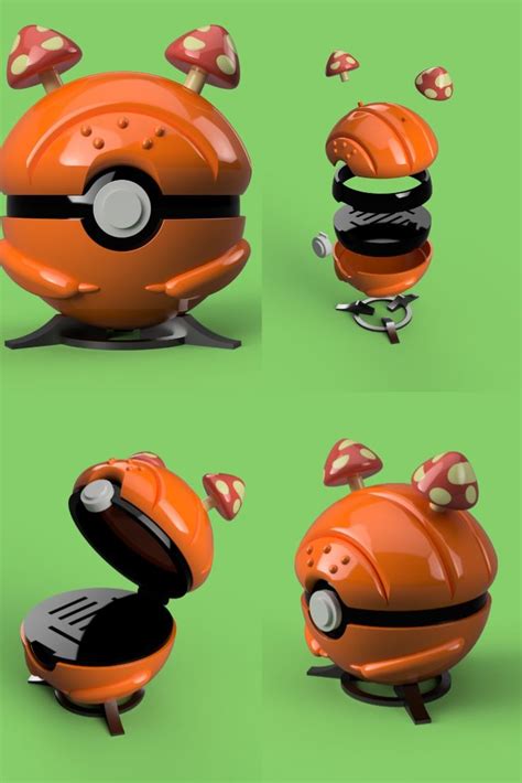 Pokeball Paras In Pokeball Pokemon D Printer Art