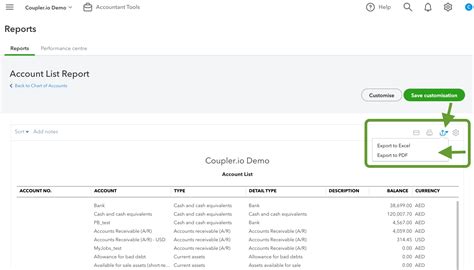 How to Export a Chart of Accounts in QuickBooks | Coupler.io 