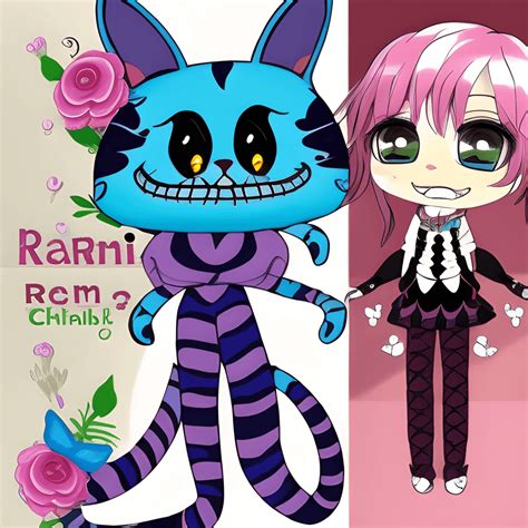 Cheshire Cat Kawaii Chibi Afbeelding · Creative Fabrica