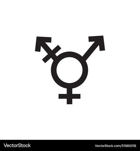 Transgender icon in trendy flat style isolated Vector Image