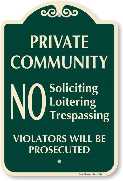 Smartsign Designer Private Community No Soliciting