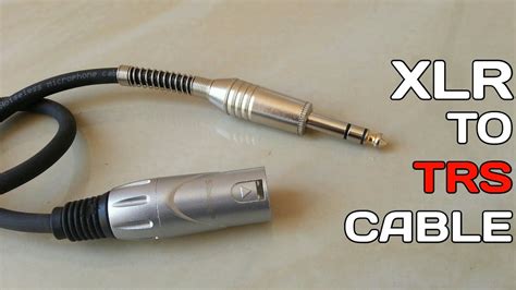 How To Make Xlr To Trs Cable Youtube