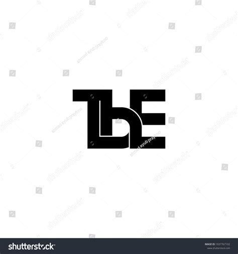 Tbe Letter Original Monogram Logo Design Royalty Free Stock Vector