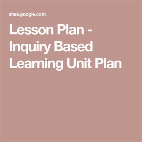 Inquiry Based Math Lesson Plans