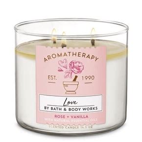 Jual BBW 3 Wick Candle In LOVE Rose Vanilla Shopee Indonesia