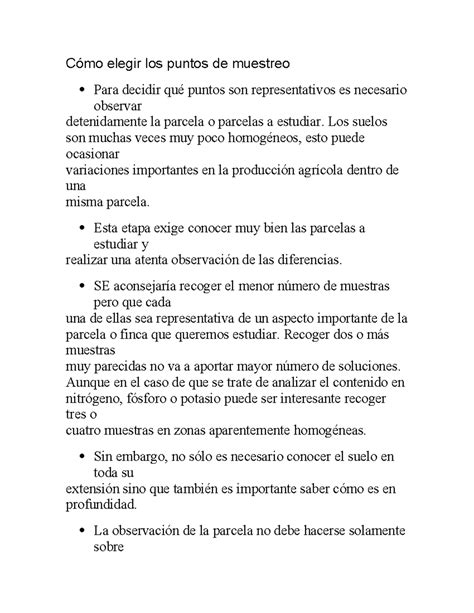 Cómo Elegir Los Puntos De Muestreo Cómo Elegir Los Puntos De Muestreo Para Decidir Qué Puntos