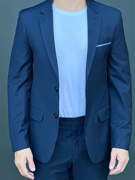 Terno Masculino Azul Marinho Super Slim De Poliviscose