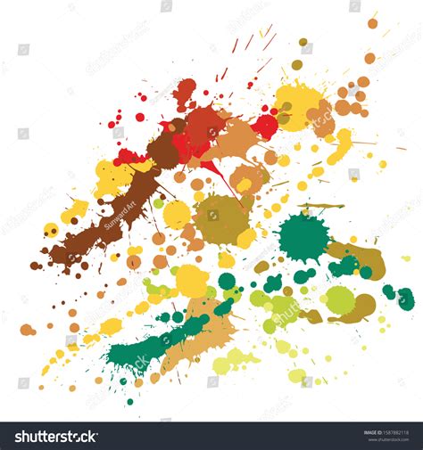 Paint Stains Grunge Background Vector Sprawling Stock Vector Royalty