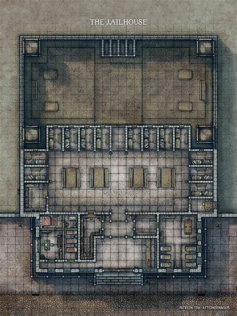 Send your players to Jail! (Jailhouse/Prison Battle Map 30x40) : r ...