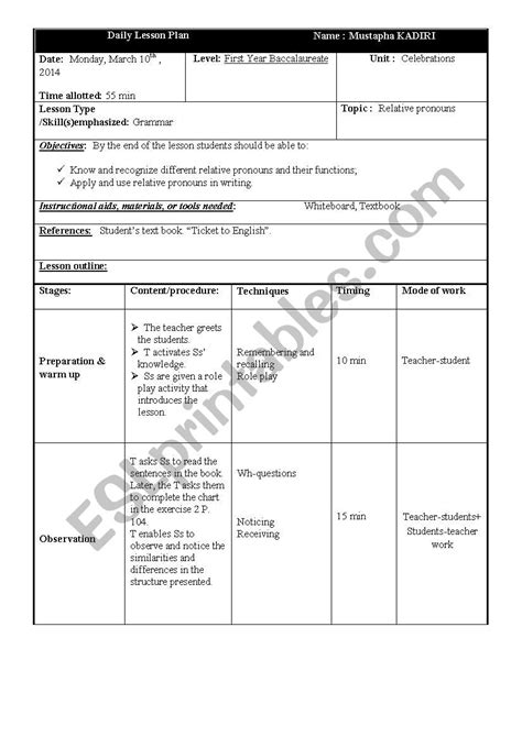 Relative Pronouns Esl Worksheet By Mustaphaspider