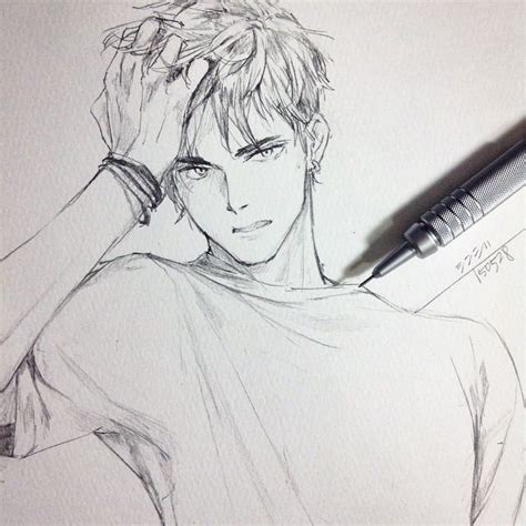 Pin By Milad On Manga Guy Drawing Anime Drawings Anime Sketch