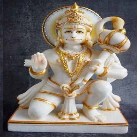 White Marble Hanuman Statue Indoor Size Inch At Rs In Alwar