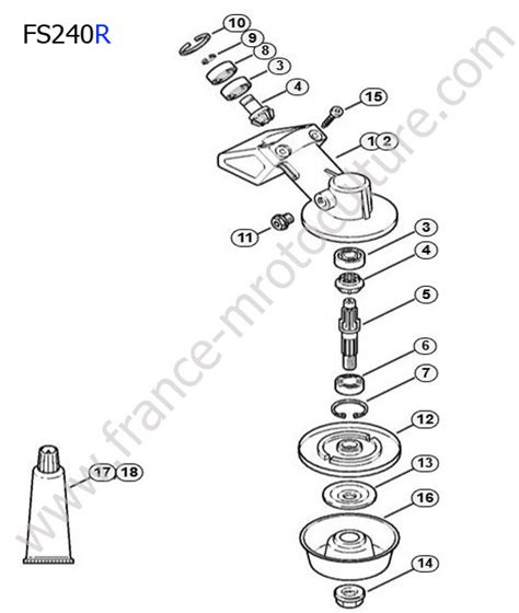 Vue éclatée et pièces détachées Reducteur 2 pour FS240R STIHL France