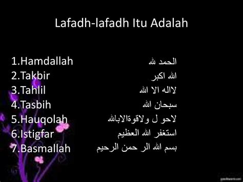 Bacaan Tasbih Tahmid Tahlil Dan Takbir Bacaan Doa Tasbih Tahmid