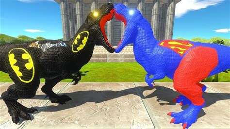 Superman T Rex Vs Batman T Rex Vs Flash T Rex Death Run Jurassic