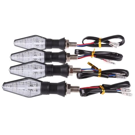 Buy 12v Led 4x Universal Motorcycle Turn Signal Led Blinkers Flashing Lights