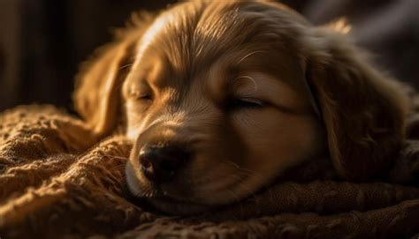 Premium Ai Image Cute Puppy Sleeping A Small Furry Friend In Peaceful