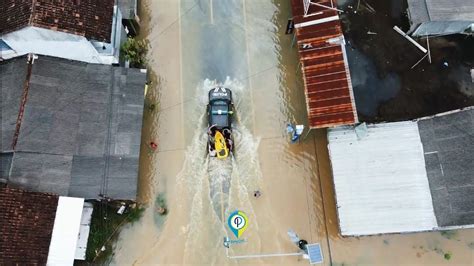 Live Pantauan Udara Banjir Kalipucang Pangandaran Sungai Citanduy