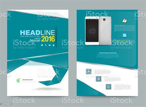 Cover Annual Report Leaflet Brochure Flyer Template A4 Size Stock