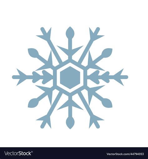 Blue snowflake clip-art Royalty Free Vector Image